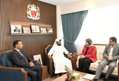 مدير عام تنفيذ الأحكام يستقبل النائب كلثم الحايكي والنائب محمود البحراني