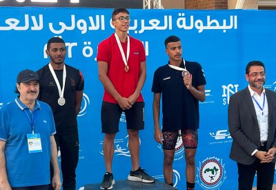 منتخب السباحة يحصد ميدالية فضية في ختام منافسات البطولة العربية الأولى للألعاب المائية