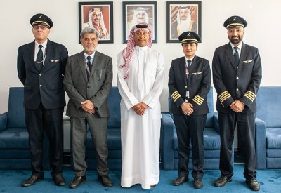 القائم بأعمال الرئيس التنفيذي لطيران الخليج يستقبل الطيارين الذين تم ترقيتهم حديثاً
