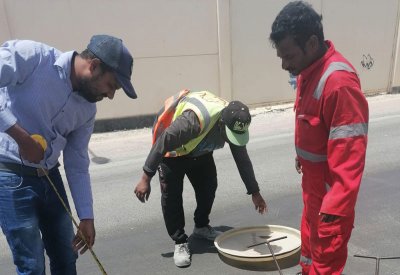 بالصور: ربط 437 عقار جديد بشبكة الصرف الصحي