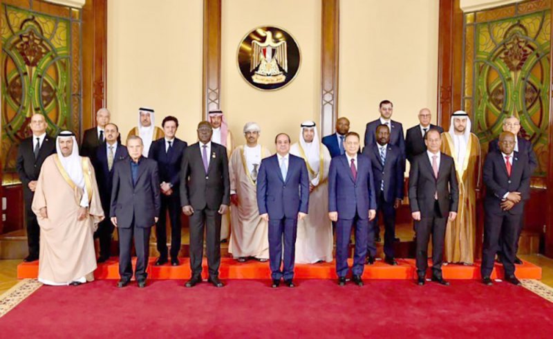 وزير شؤون الإعلام ينقل تحيات جلالة الملك المعظم وسمو ولي العهد رئيس مجلس الوزراء إلى فخامة الرئيس المصري
