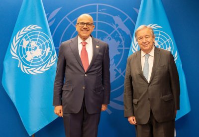 وزير الخارجية يجتمع مع الأمين العام للأمم المتحدة