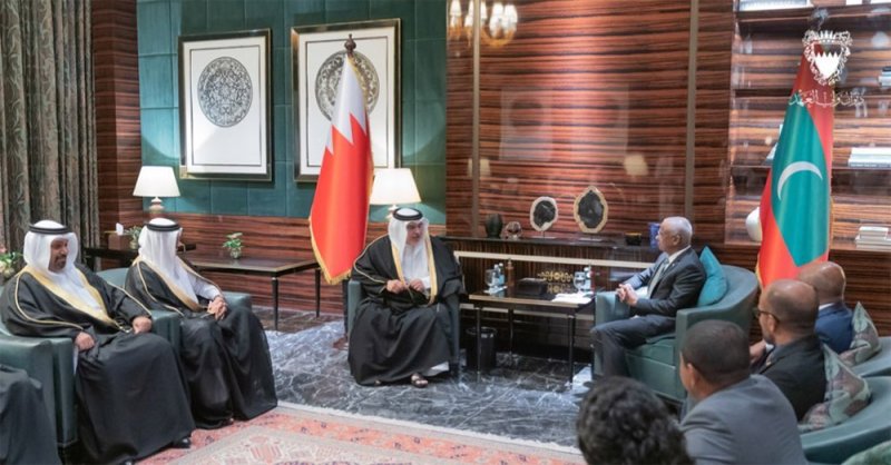 سمو ولي العهد رئيس مجلس الوزراء: الاجتماع الذي عقده جلالة الملك المعظم مع رئيس جمهورية المالديف سيفتح آفاقاً جديدة للتعاون الثنائي