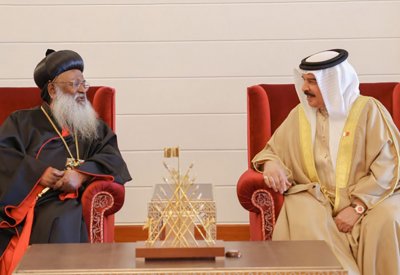 جلالة الملك المعظم يستقبل الرئيس الأعلى للكنيسة الأرثوذكسية الهندية