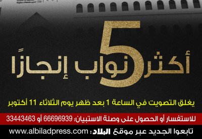 اختر أكثر 5 نواب إنجازا