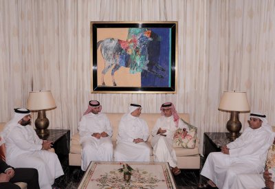 سلمان بن إبراهيم يلتقي برئيس الاتحاد الكويتي لكرة القدم