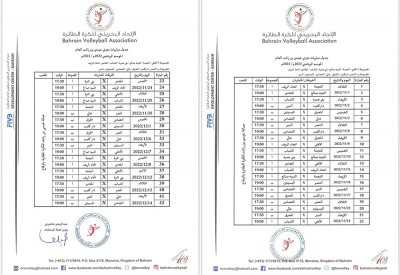 صدور جدول دوري عيسى بن راشد لرجال الطائرة