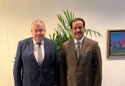سفير البحرين لدى بلجيكا يجتمع مع نائب رئيس بعثة العلاقات مع دول شبه الجزيرة العربية في البرلمان الأوروبي 