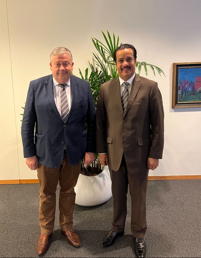 سفير البحرين لدى بلجيكا يجتمع مع نائب رئيس بعثة العلاقات مع دول شبه الجزيرة العربية في البرلمان الأوروبي 