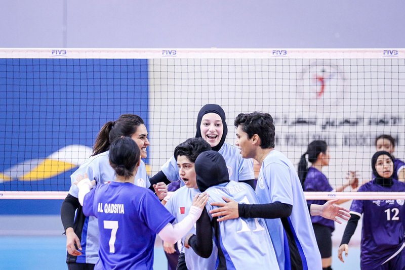 سيدات القادسية يخطفن كأس عيسى بن راشد للطائرة