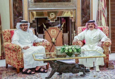 جلالة الملك المعظم يستقبل سمو وزير الخارجية والتعاون الدولي بدولة الإمارات العربية المتحدة الشقيقة