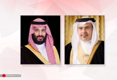 سمو ولي العهد رئيس مجلس الوزراء يتلقى برقية شكر جوابية من سمو ولي العهد رئيس مجلس الوزراء السعودي
