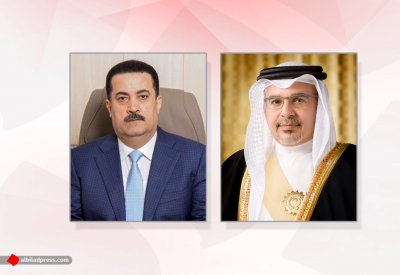 سمو ولي العهد رئيس مجلس الوزراء يهنئ رئيس وزراء جمهورية العراق