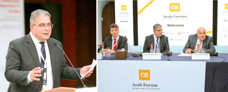 رئيس “العلوم التطبيقية” يترأس جلسات منتدى QS للجامعات العربية