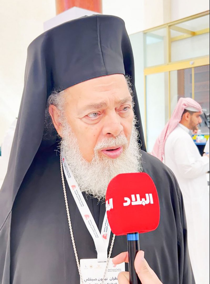 المطران صيقلي: الأديان تدعو للمحبة والسلام... والعنف ليس من الدين