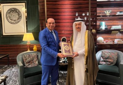 رئيس المجلس الأعلى للشؤون الإسلامية يلتقي وزير الشؤون الدينية التونسي