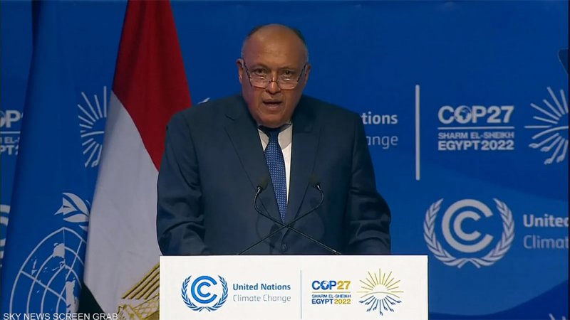 شكري: مصر لن تدخر جهدا لمواجهة تغير المناخ