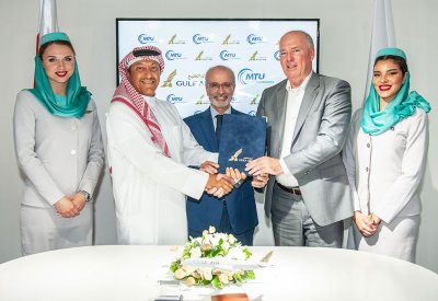 طيران الخليج توقع مذكرة تفاهم حصرية مع MTU لصيانة المحركات