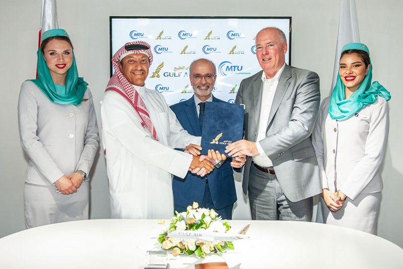 طيران الخليج توقع مذكرة تفاهم حصرية مع MTU لصيانة المحركات