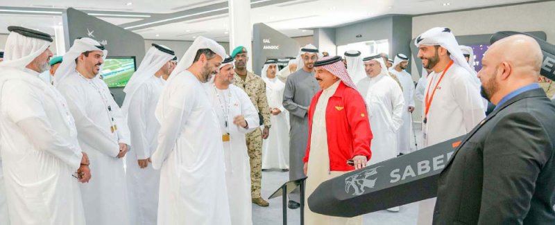 جلالة الملك المعظم وسمو رئيس دولة الإمارات العربية المتحدة يزوران معرض البحرين الدولي للطيران 2022