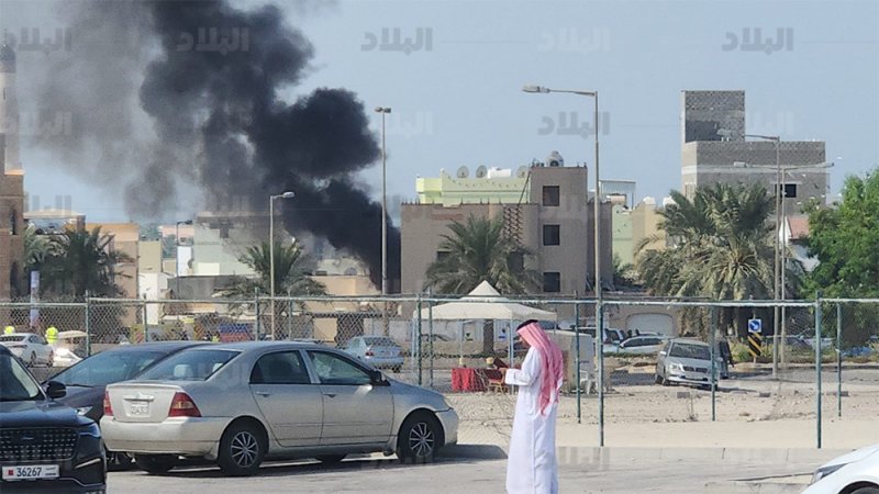 بالفيديو: حريق في منزل على مقربة من مركز اقتراع عاشرة الشمالية