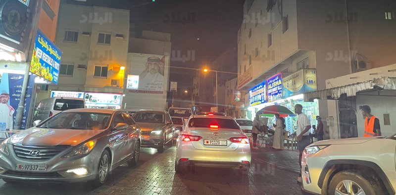 ازدحامات شديدة بمحافظة المحرق
