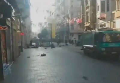 بالفيديو: سقوط جرحى بانفجار في وسط مدينة اسطنبول التركية