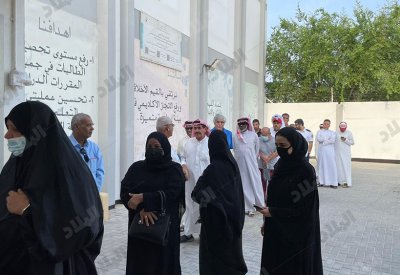 طوابير المنتخبين تنتظر اذن البدء بالتصويت في ثانية الجنوبية