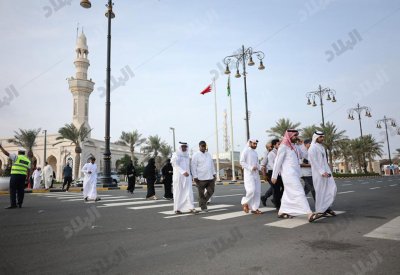 بالصور: توافد الناخبين في جسر الملك فهد
