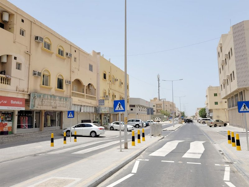 الأشغال: الانتهاء من مشروع تطوير الطرق بمجمع 913 في الرفاع