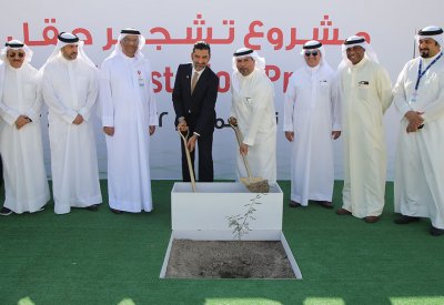 إفتتاح مشروع تشجير حقل البحرين بتنظيم شركة تطوير للبترول