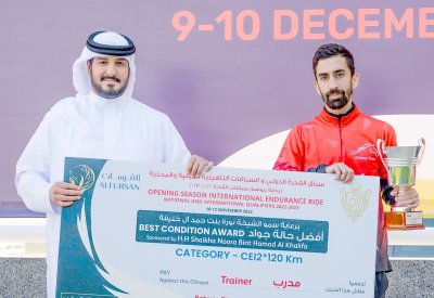 فارس الزعيم يحصد جائزة أفضل حالة جواد ببطولة العيد الوطني للقدرة