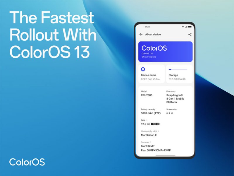 نظام تشغيل ColorOS 13 الأسرع انتشاراً في تاريخ أوبو