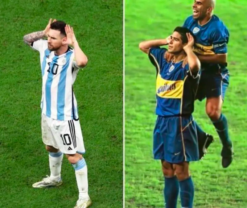 ميسي يحتفل على طريقة ريكيملي