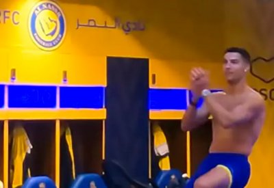 بالفيديو: ردة فعل رونالدو بعد إحراز النصر للهدف الثاني في شباك الطائي