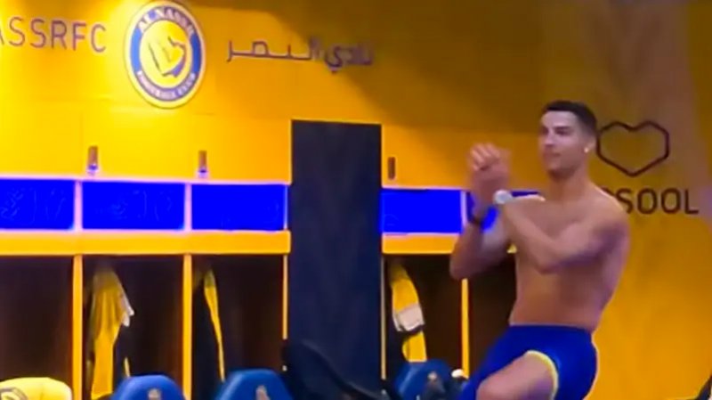بالفيديو: ردة فعل رونالدو بعد إحراز النصر للهدف الثاني في شباك الطائي