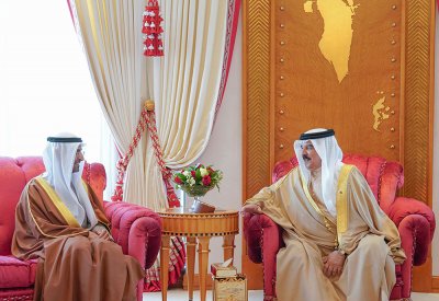جلالة الملك المعظم يستقبل الأمين العام لمجلس التعاون بمناسبة انتهاء فترة عمله