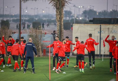 بالصور: منتخبنا يضع اللمسات الأخيرة لمواجهة الكويت