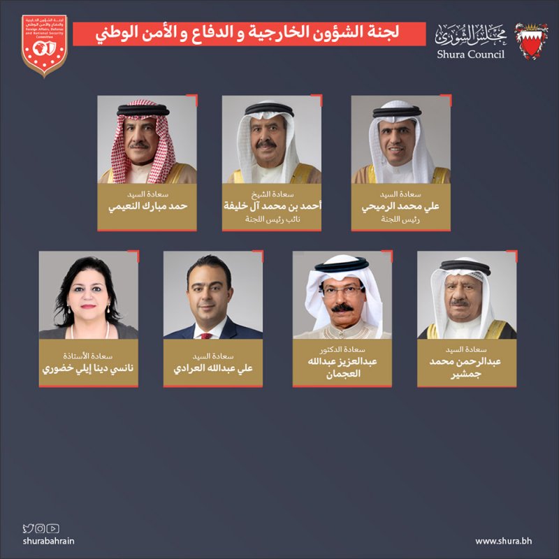 "خارجية الشورى" تشيد بجهود ومنجزات البحرين الدبلوماسية 