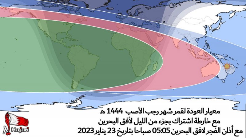 استحالة رصد غرة رجب.. والبحرين بالمنطقة الحرجة