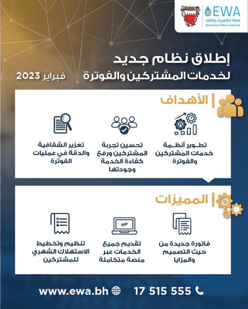 "الكهرباء" مستعدة لإطلاق نظام خدمات المشتركين والفوترة الجديد