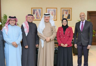 حميدان يلتقي رئيس وأعضاء مجلس إدارة جمعية الإداريين البحرينية