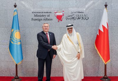 سعادة وزير الخارجية يعقد جلسة مباحثات مع نائب رئيس الوزراء وزير خارجية جمهورية كازاخستان