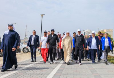 معالي الشيخ خالد بن عبد الله يفتتح ممشى أم الحصم