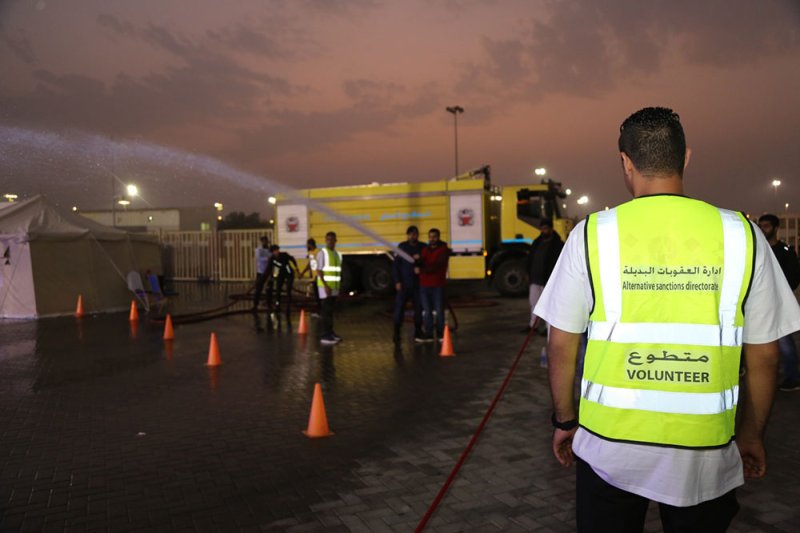 إدارة تنفيذ الأحكام تشارك بعدد من المستفيدين من العقوبات البديلة في فعالية اليوم الرياضي