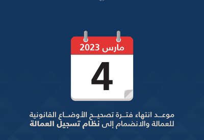 عدم التساهل مع المتخلفين.. انتهاء فترة تصحيح أوضاع العمالة في 4 مارس