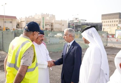 وزير الأشغال يتفقد أعمال مشروعي تقاطع الجسرة العلوي وتوسعة شارع الجنبية