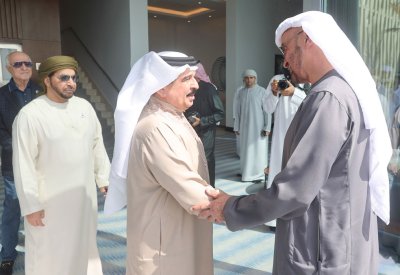 جلالة الملك المعظم يستقبل أخاه سمو رئيس دولة الإمارات العربية المتحدة الشقيقة