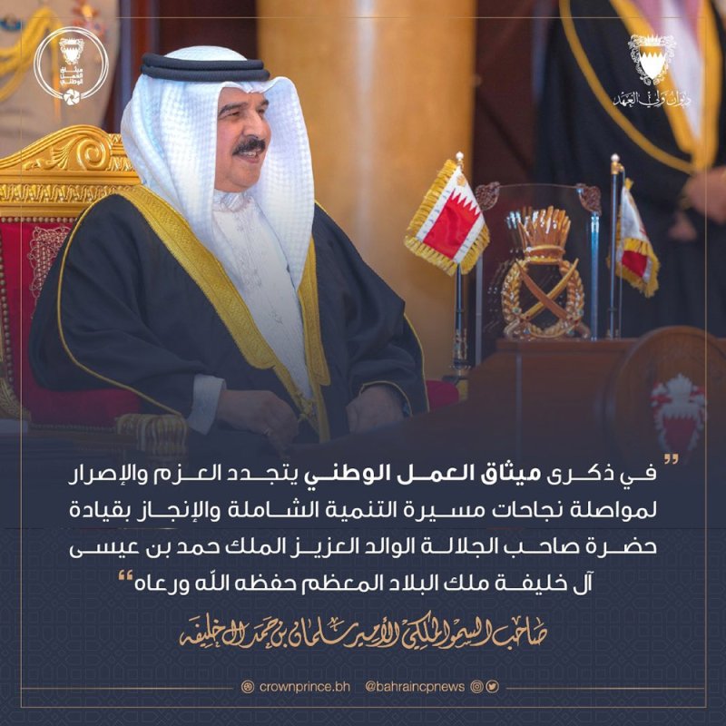 سمو ولي العهد رئيس مجلس الوزراء: عزم وإصرار لمواصلة نجاحات مسيرة التنمية الشاملة والإنجاز بقيادة جلالة الملك المعظم