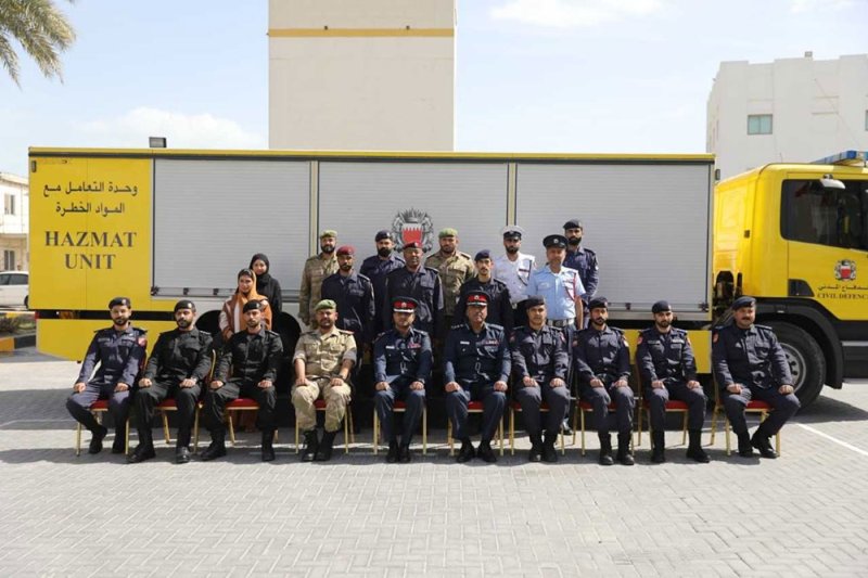 مدرسة الدفاع المدني تنظم دورة تدريبية بعنوان التعامل مع المواد الخطرة
